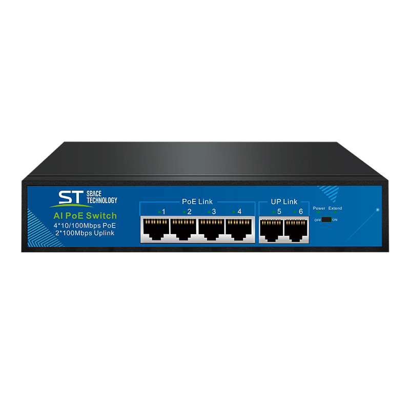Коммутатор ST-S46POE (2М/65W/А) PRO (4 POE) Space Technology
