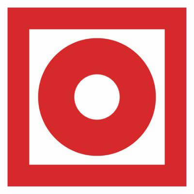 Знак F10 Кнопка включения пожарной автоматики 200х200 мм ЗнакЦентр