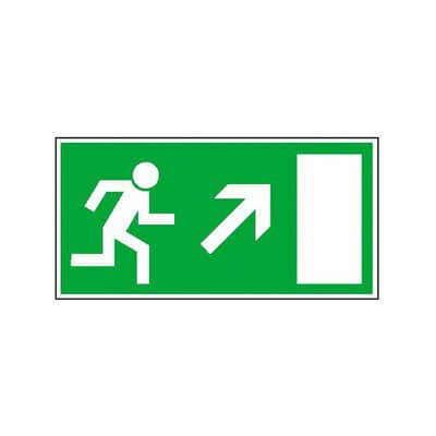 Знак Е05 Направление к эвакуационному выходу направо вверх 100х200 мм ЗнакЦентр