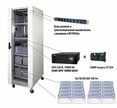 Источник питания SKAT UPS 10000 SNMP Комплекс бесперебойного питания Бастион