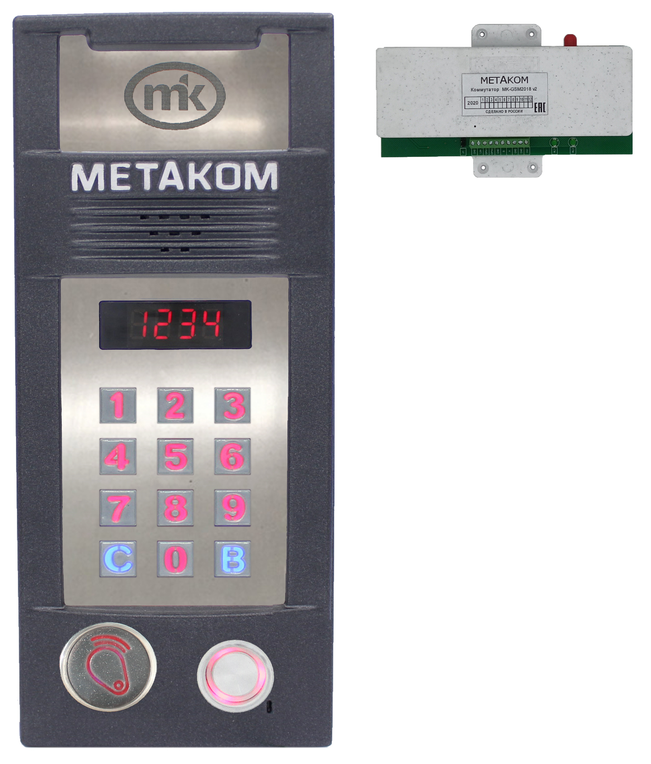 Комплект №1 (Блок вызова MК2018-TMRF, Коммутатор MK-GSM) МЕТАКОМ