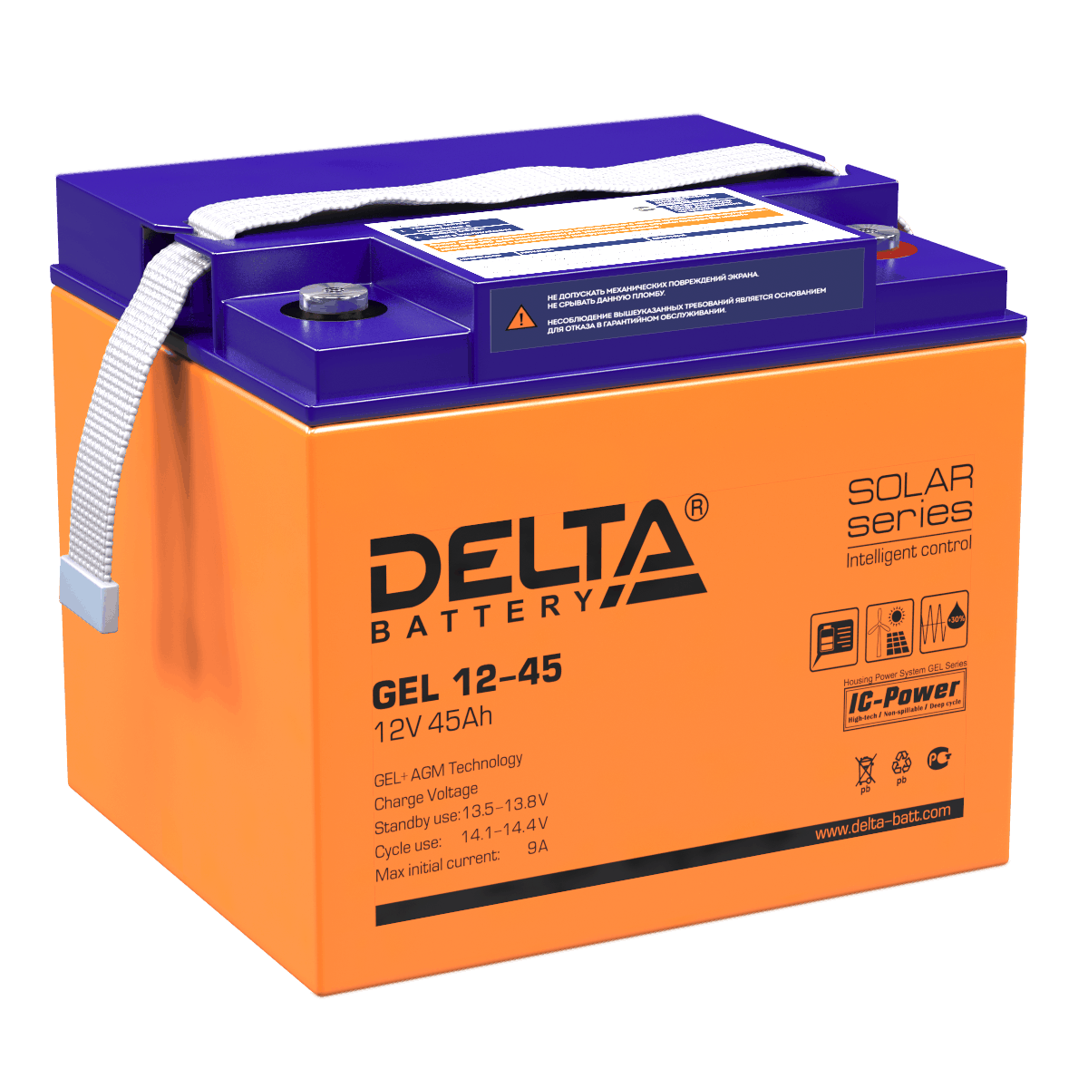 Аккумулятор 45 а/ч (GEL 12-45) Delta