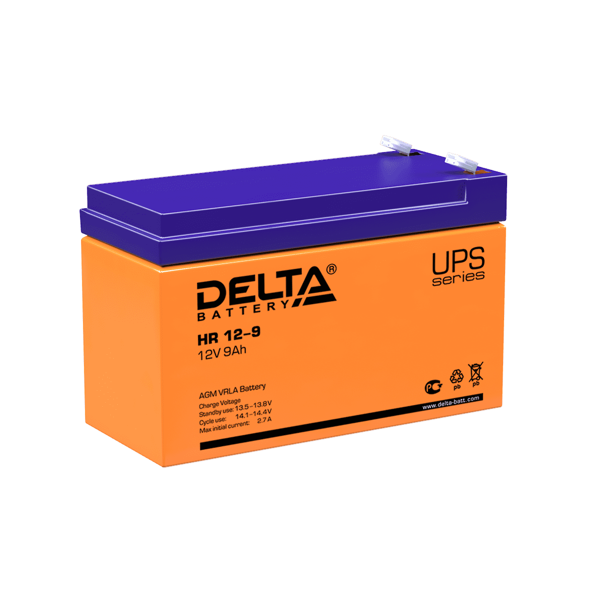 Аккумулятор 9 а/ч 12В HR 12-9 Delta