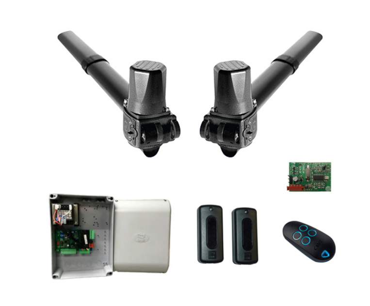 Комплект KR310 - комплект автоматики для двухстворчатых распашных ворот (блок ZF1N, радиоуправление, фотоэлементы) (8K01MP-043) CAME