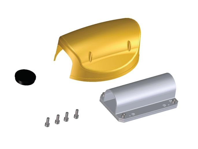 Крепление 001G03004 стрелы круглого сечения (G03002) с декоративной накладкой и заглушкой для шлагбаума G3000 CAME