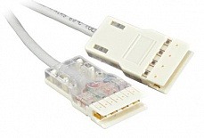 Патч-корд PC-110-110-4P-C5e-1M-LSZH-GY 110 тип-110 тип, 4 пары, Cat.5e, LSZH, 1 м, серый Hyperline