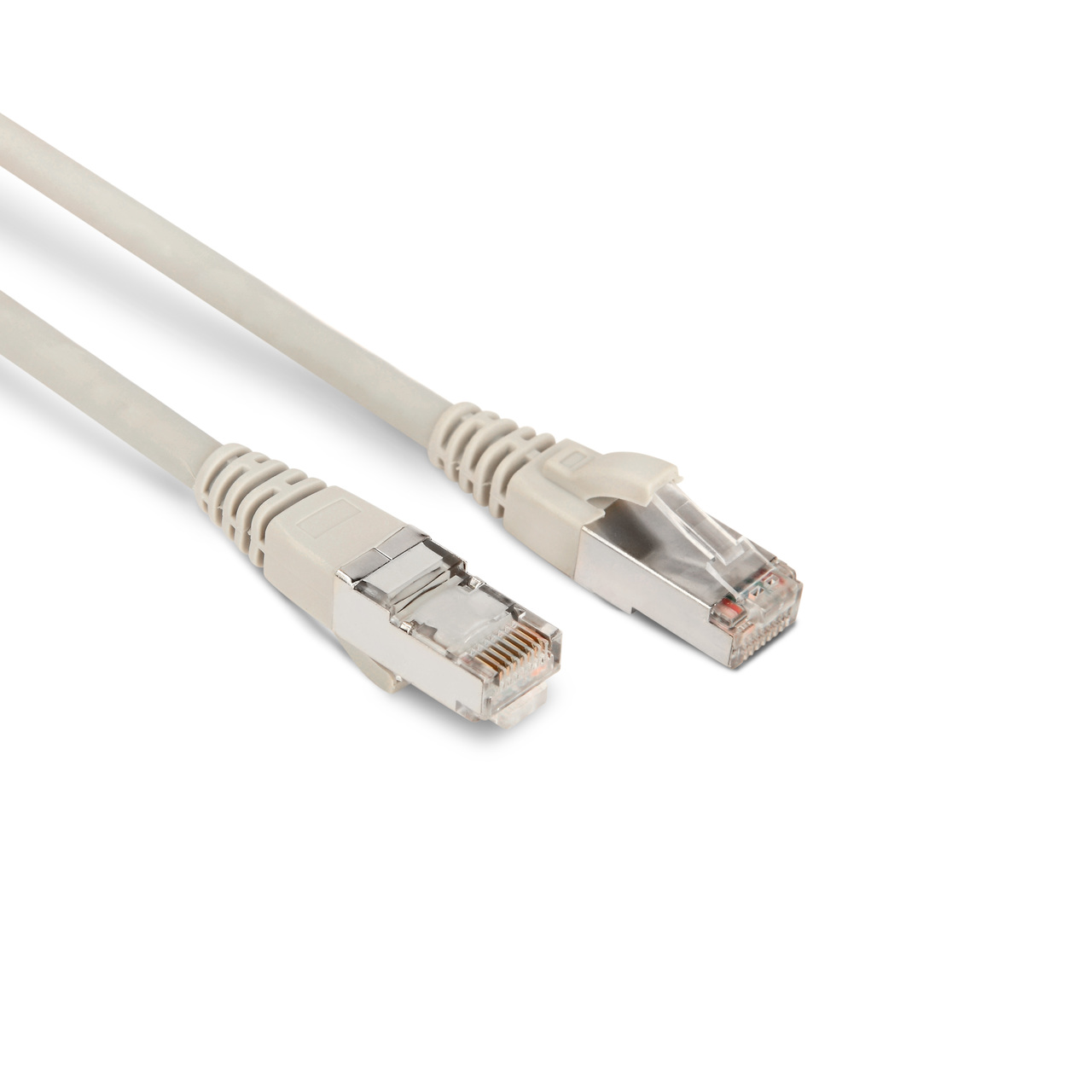 Патч-корд PC-LPM-STP-RJ45-RJ45-C6-2M-LSZH-GY экранированный, Cat.6, LSZH, 2 м, серый Hyperline