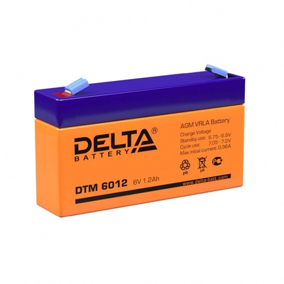 Аккумулятор 1,2 а/ч 6В (DTM 6012) Delta