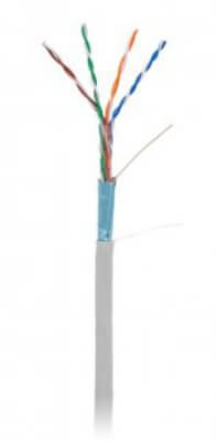 Кабель EC-UF004-5E-PVC-GY F/UTP 4 пары, Кат.5e (Класс D), 100МГц, одножильный, BC (чистая медь), внутренний, PVC нг(B), серый, 100м NETLAN