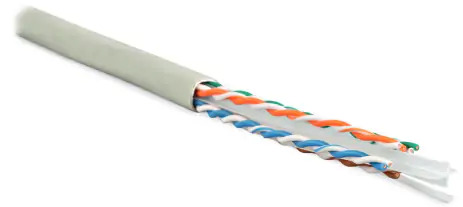 Кабель UUTP4-C6-S23-IN-LSZH-GY-305 Hyperline