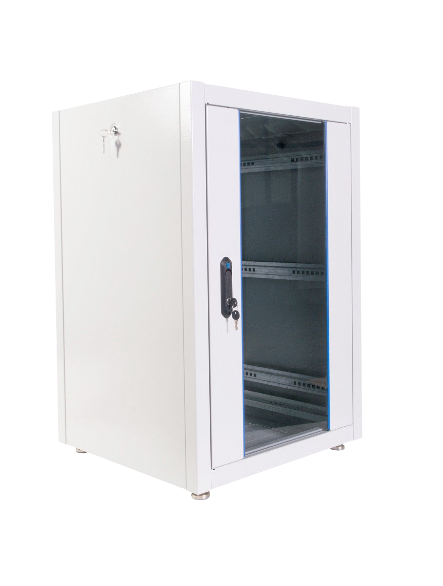 Шкаф 19" 18 U (600х400) , глухая перед. дверь, глухая зад. стенка, белый RackMann Mastermann