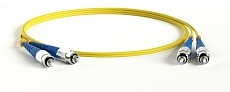 Патч-корд FC-D2-9-FC/UR-FC/UR-H-10M-LSZH-YL волоконно-оптический (шнур) SM 9/125 (OS2), FC/UPC-FC/UPC, 2.0 мм, duplex, LSZH, 10 м Hyperline