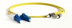 Патч-корд FC-D2-9-LC/UR-ST/UR-H-15M-LSZH-YL волоконно-оптический (шнур) SM 9/125 (OS2), LC/UPC-ST/UPC, 2.0 мм, duplex, LSZH, 15 м Hyperline
