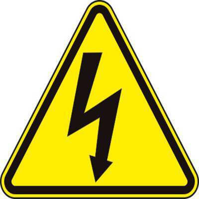Знак W08 Опасность поражения электрическим током 100х100 мм ЗнакЦентр