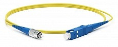 Патч-корд FC-S2-9-FC/UR-SC/UR-H-10M-LSZH-YL SM 9/125 (OS2), FC/UPC-SC/UPC, 2.0 мм, simplex,  10 м Hyperline