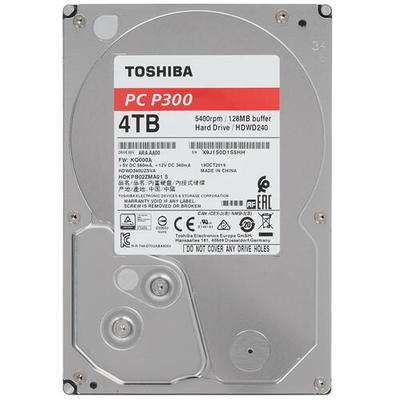 Жесткий диск 4Тб HDWD240UZSVA P300  (5400rpm) SATA-III 4Tb 128Mb 3.5"  Toshiba