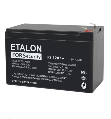 Аккумулятор 7 а/ч (FS 1207+) ETALON