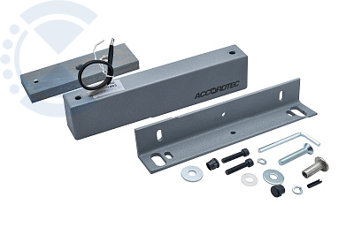Замок электромагнитный ML-180K с уголком, цвет Серебряный Металлик AccordTec