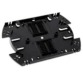 Кассета FO-SPL01-HLD-BK для боксов FO-19V, FO-19R (аналог КУ-01) с двумя ложементами (без крышки) Hyperline