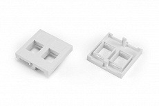 Вставка SIP2-2N-M45-45 (аналог Mosaic) для 2х модулей формата Keystone Jack, ROHS, белая Hyperline