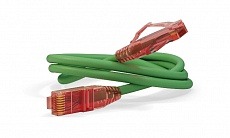 Патч-корд PC-LPM-UTP-RJ45-RJ45-C5e-1M-LSZH-GN U/UTP, Cat.5е, LSZH, 1 м, зеленый Hyperline