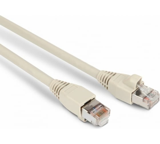 Патч-корд PC-LPM-STP-RJ45-RJ45-C6-10M-LSZH-GY F/UTP, экранированный, Cat.6 (100% Fluke Component Tested), LSZH, 10 м, серый Hyperline