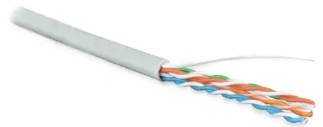 Кабель UUTP4-C5E-S24-IN-LSZH-BL-305 U/UTP, 4 пары (24 AWG),  CAT5e INDOOR одножил. (solid), LSZH, нг(А)-HF, синий Hyperline