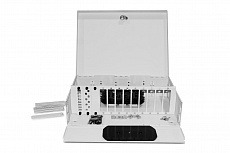 Бокс FO-WBX-12xSLT-W140H42-96UN-GY от 8 до 96 портов (SC, duplex LC, ST, FC), со сплайс пластиной, без пигтейлов и проходных адаптеров, серый Hyperline