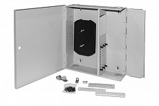 Бокс FO-WBX-6xSLT-W140H42-48UN-GY от 8 до 48 портов (SC, duplex LC, ST, FC), со сплайс пластиной, без пигтейлов и проходных адаптеров, серый Hyperline