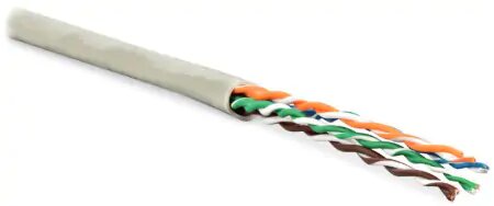 Кабель UUTP4-C5E-P24-IN-LSZH-GY-305 U/UTP,4 пары(24 AWG), CAT5e INDOOR многожильный,LSZH,нг(А)-HF, серый Hyperline