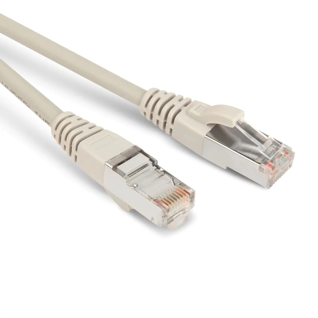 Патч-корд PC-LPM-STP-RJ45-RJ45-C5e-10M-LSZH-GY F/UTP, экранированный, Cat.5e (100% Fluke Component Tested), LSZH, 10 м, серый Hyperline