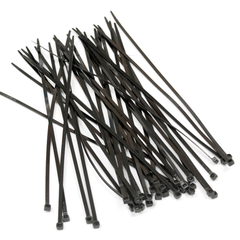 Стяжки GT-200IBC неоткрывающаяся, безгалогенная (halogen free), 200x3.6 мм, полиамид 6.6, -40°C - +85°C, черная Hyperline