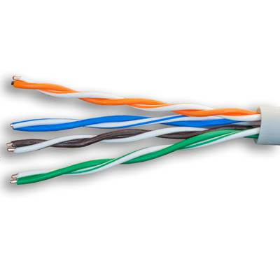 Кабель UTP 4PR 24AWG CAT5e нг(А)-LSLTx INDOOR внутр. (01-0340) (4х2х0,51) SUPR