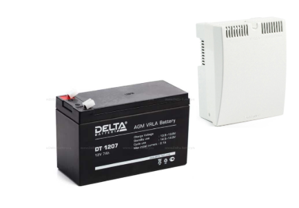 Комплект БП Скат 1200Д исп.1 (12В, 3А В КОМПЛ С АКК DT 1207) пластик