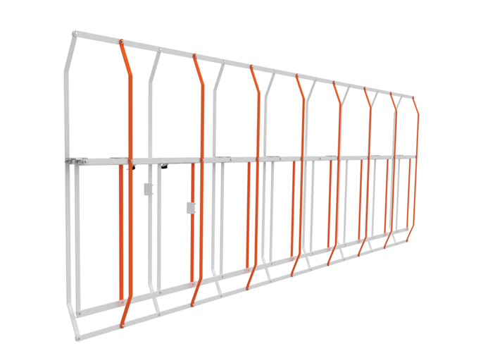 Штора 803XA-0350 стрелы шлагбаумов GT высотой 1,3 м (модуль 1721 мм) CAME
