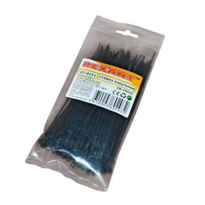 Стяжки 150х3мм (100 шт.) (06-1010) пластиковые черные SUPR