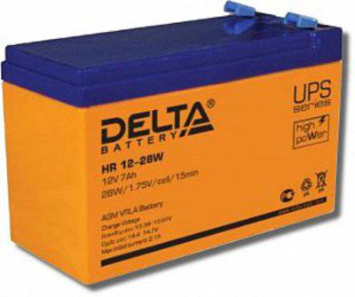 Аккумулятор 7 а/ч 12В (HR 12-28W) Delta