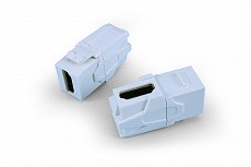Вставка KJ1-USB-VA2-WH с проходным адаптером USB 2.0 (Type A), 90 градусов, ROHS, белая Hyperline