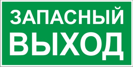 Знак Е23 Запасный выход 200х100 мм ЗнакЦентр