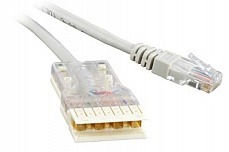 Патч-корд PC-110-RJ45-4P-C5e-2M-LSZH-GY 110 тип - RJ-45, 4 пары,  2 м, серый Hyperline