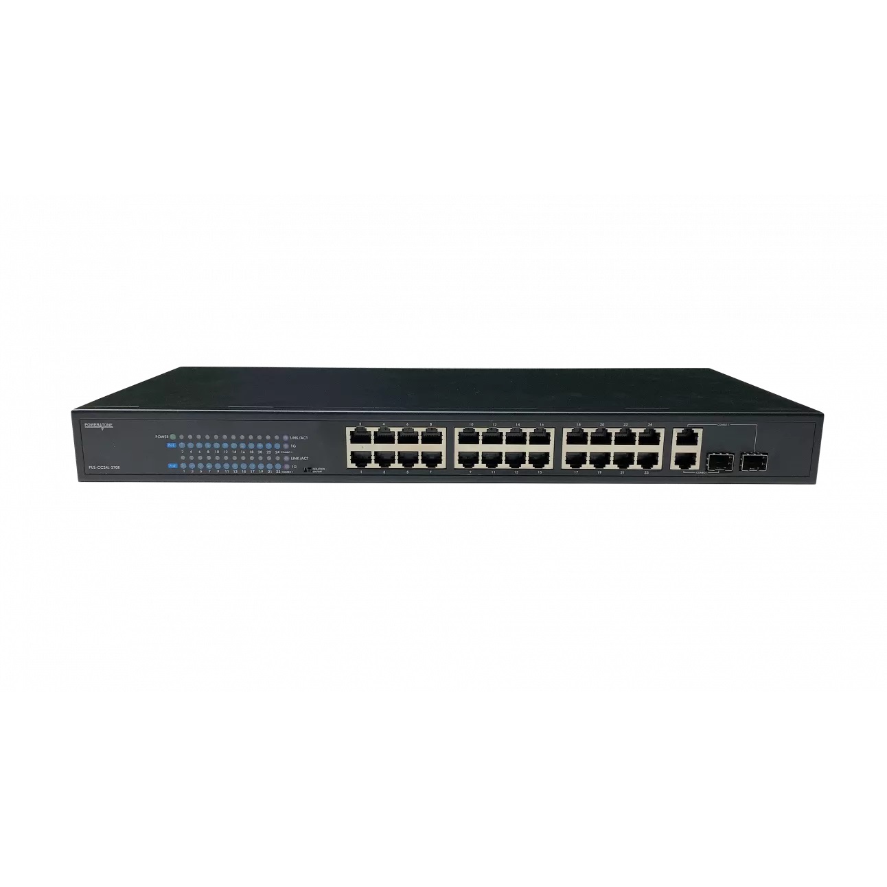 Коммутатор PUS-CC24L-370R неуправляемый стоечный 24 портовый с изоляцией портов Powertone