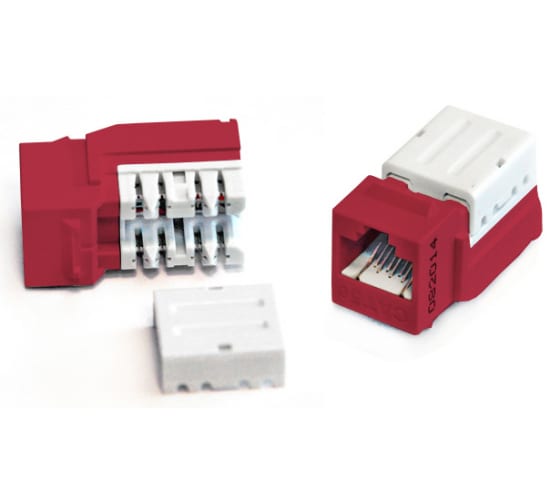 Вставка KJNE-8P8C-C5e-90-RD категория 5e, 110 IDC, заделка с помощью NE-TOOL, красная Hyperline