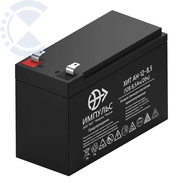 Аккумулятор 8,5 а/ч ХИТ АН-12-8,5 Великолукский аккумуляторный завод Импульс