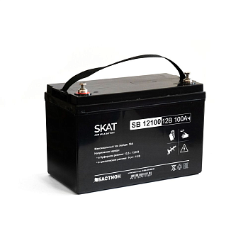 Аккумулятор SKAT SB 12100 тип AGM, 12В, 100Ач Бастион
