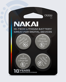 Батарейка CR 2032 NAKAI Hi-Tech 3V, 5 шт