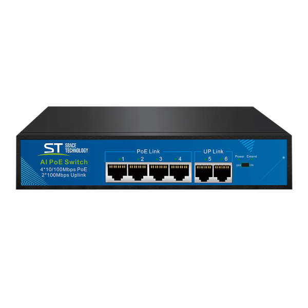 Коммутатор ST-S46POE (2М/65W/А) PRO (4 POE) Space Technology