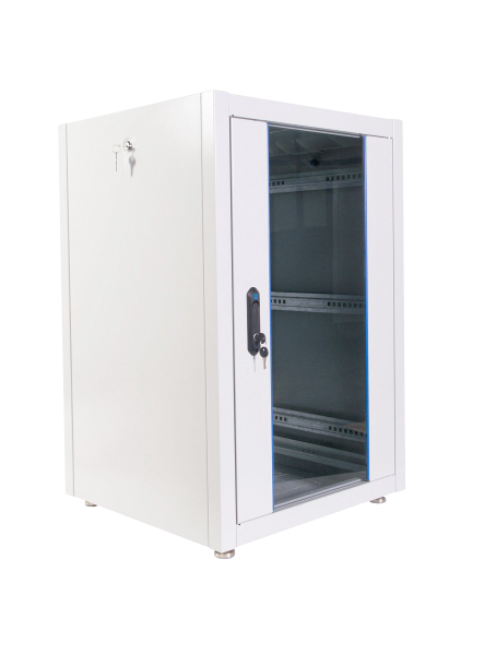 Шкаф 19" 18 U (600х400) , глухая перед. дверь, глухая зад. стенка, белый RackMann Mastermann