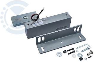 Замок электромагнитный ML-300K с уголком, цвет Серебряный Металлик AccordTec