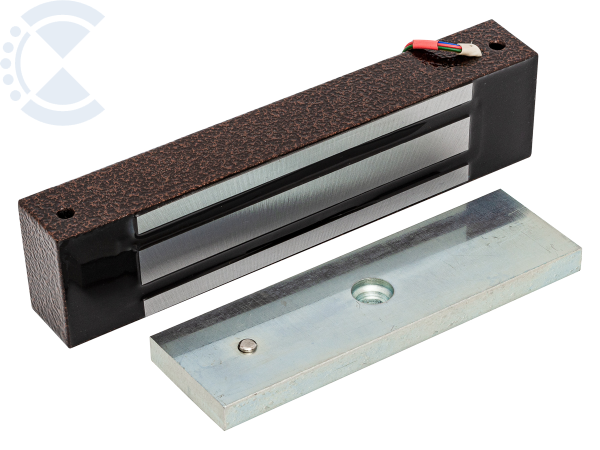 Замок электромагнитный ML-400KB-2 с уголком, цвет коричневый AccordTec