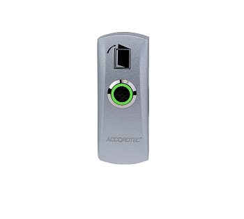 Кнопка AT-H805A LED металлическая накладная, цвет серебро AccordTec